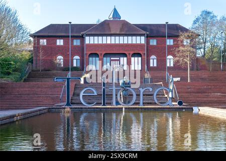 Telford, Shropshire - February 22 2025: Statue of civil engineer, Thomas Telford in Telford city centre Stock Photo