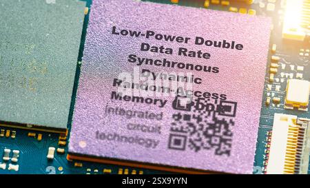 Low-Power Double Data Rate Synchronous Dynamic Random-Access Memory (LPDDR SDRAM) DDR SDRAM optimized for low power consumption. integrated circuits I Stock Photo