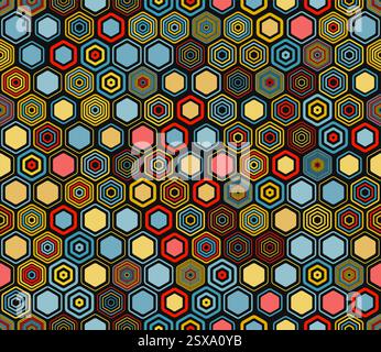 Background design with yellow hexagon shapes illustration Stock Vector ...