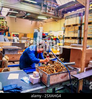 Worker in metal industry Stock Photo