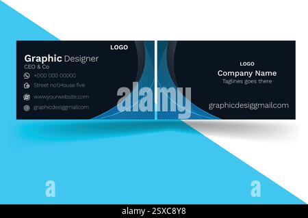 New business card design Stock Vector