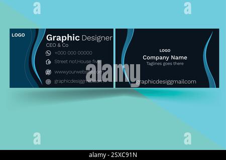 New business card design Stock Vector