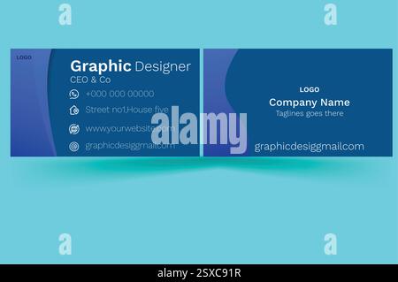 New business card design Stock Vector