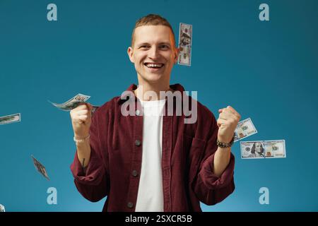 Celebrating Successful Achievement While Holding Fists Up Stock Photo