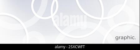 Trendy white ring background Stock Vector
