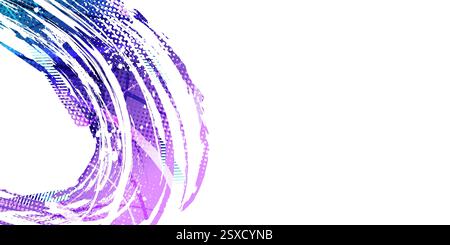 Dynamic Abstract Sports Background With Colorful Gradient Strokes, Halftone Patterns, and Rough Grunge Texture Stock Vector