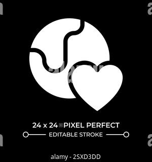 Environmental care glyph ui icon isolated on black Stock Vector