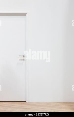 White door and wall. Empty interior. Minimalist. Copy space Stock Photo