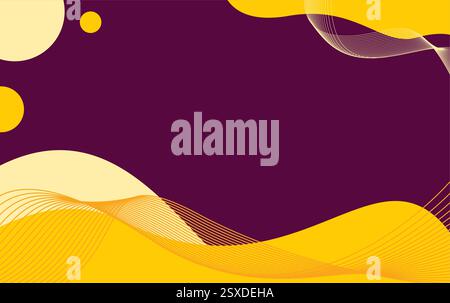 Colorful template banner with gradient color. Design with liquid shape. wave background Stock Vector