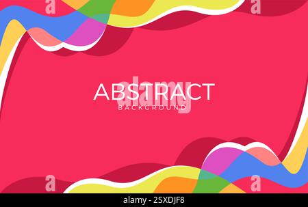 Abstract Background vector. Colorful template banner with gradient color. Design with liquid shape. wave background Stock Vector