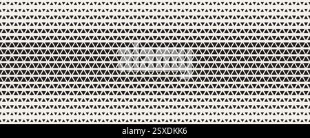 Modern triangular seamless halftone abstract pattern. Minimal vector geometric technology abstract background. Halftone triangles retro texture tech Stock Vector