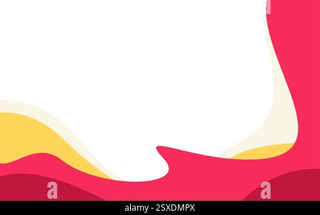 Abstract full color wave wide background banner Stock Vector