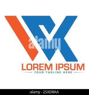 WK Letter Logo Design Stock Vector