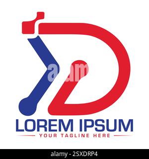 YD Letter Logo Design Stock Vector