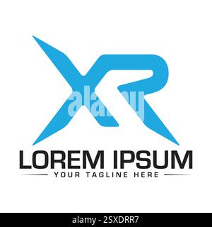 XR X R letter logo design. Initial letter XR uppercase monogram logo ...