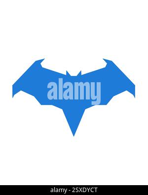 New Batman logo from DC Comics set to debut in September 2025 isolated on white background. Stock Photo