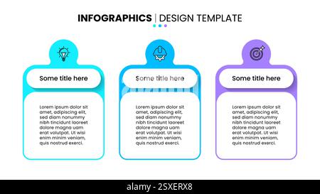 Infographic template with icons and 3 options or steps. Banners . Can be used for workflow layout, diagram, webdesign. Vector illustration Stock Vector