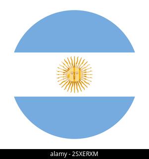 Illustration of Argentina flag vector Stock Vector
