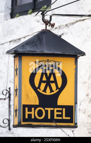 Vintage road signs for drivers Stock Photo - Alamy