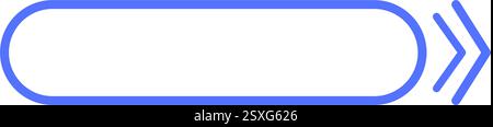 Arrow Box Rounded Flow Icon Stock Vector