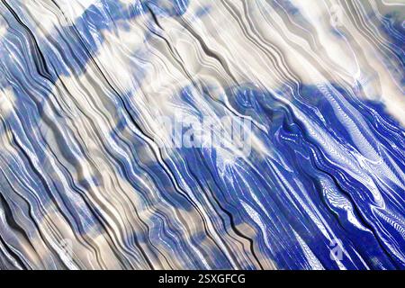 Silk fabric texture with a cloudy blue sky. Stock Vector