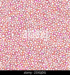 Minimalistic triangles background. Tiny triangles size. Multiple colors style. Rounded triangles outlined. Repeatable composition. Cherry Blossom. Stock Vector