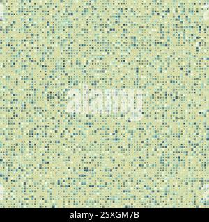 Seamless geometric pattern. Gradiented squares in multiple colors. Soft green, muted yellow, pale green-gray. Fantastic vector illustration. Stock Vector