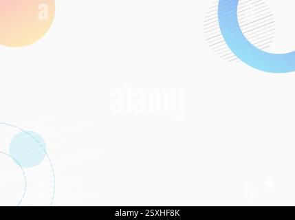 Bold geometric forms softened by delicate, subtle gradients. Stock Vector