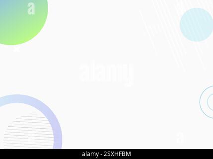 Harmonious integration of abstract gradients and geometric forms. Stock Vector