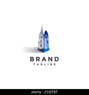 Buildings With Initials Letter DC Logo Design. Two Skyscrapers With Glass Windows Forming Initials Letters DC Logo Design. Stock Vector
