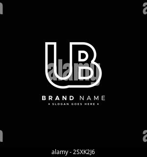 UB Minimal Vector Logo - Simple Business Logo for Monogram U and B Stock Vector