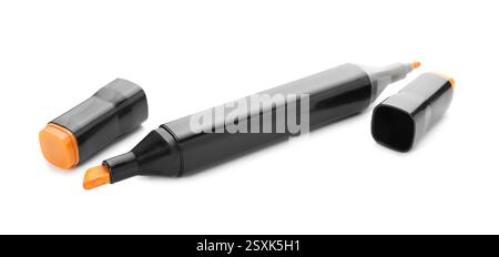One double sided marker isolated on white Stock Photo