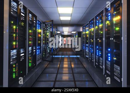 Concept of computing and digital storage center Stock Photo
