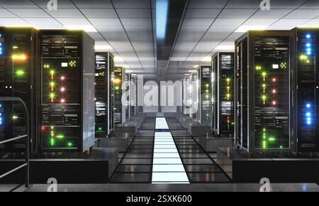 Concept of computing and digital storage center Stock Photo