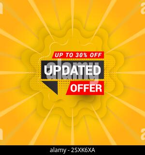 Special Offer Banner Vector Template. "Flash Sale: Shop Now & Save Before Time Runs Out!" Offer banner template special offer campaign or promotion. Stock Vector