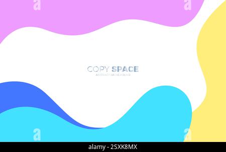 Colorful fluid shape background design. Minimalist curve banner. Simple and modern background for poster Stock Vector