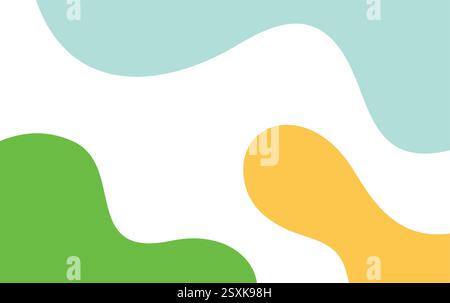 Colorful fluid shape background vector. Minimalist curve banner. Simple and modern background for poster Stock Vector