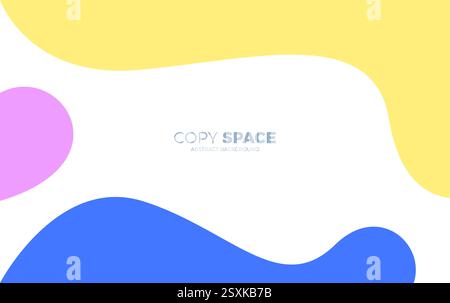 Colorful fluid shape Abstarct background design. Minimalist curve banner. Simple and modern background for poster Stock Vector