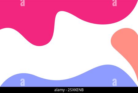 Colorful fluid shape Abstarct background design. Minimalist curve backdrop. Simple and modern background for poster Stock Vector
