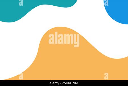 Colorful fluid shape Abstarct background design. Minimalist curve backdrop. Simple and Clean Design background for poster Stock Vector