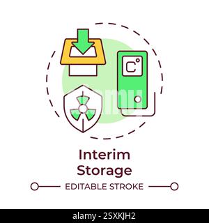 Interim storage multi color concept icon Stock Vector