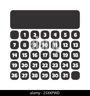 vector illustration of a calendar icon, design dates, events, appointments, or reminders Stock Vector