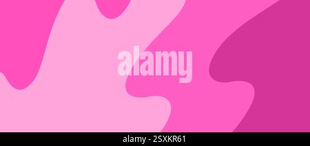 Abstract flowing wave background vector art in shades of pink Stock Vector