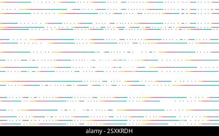 dashed line pattern colorful vector illustration Stock Vector