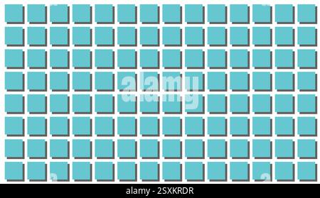 blue turquoise square pattern with shadow. vineyard geometric visual texture background Stock Vector