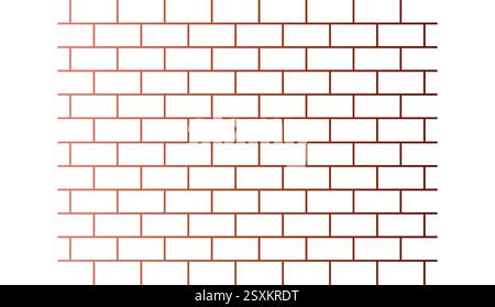 seamless pattern red line brick wall background, texture classic design vector illustration Stock Vector
