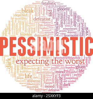Pessimist vector illustration word cloud isolated on white background ...