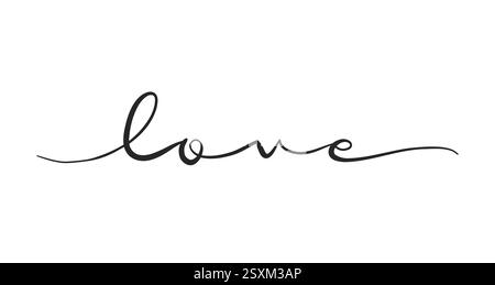 Love card. Hand drawn positive quote. Modern brush calligraphy. Isolated on white background Stock Vector