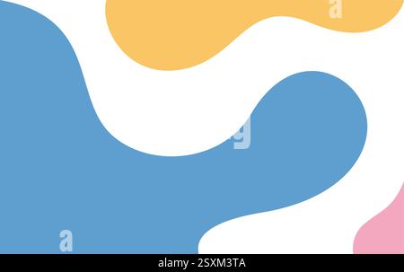 Colorful fluid shape Abstarct background design. Minimalist curve backdrop. background simple for poster Stock Vector