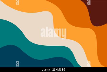 Abstract Colorful Wave Background. Colorful fluid shape background. Minimalist Abstract Vector Stock Vector